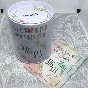 Big sister best wishes scented candle and wish card, new in box.